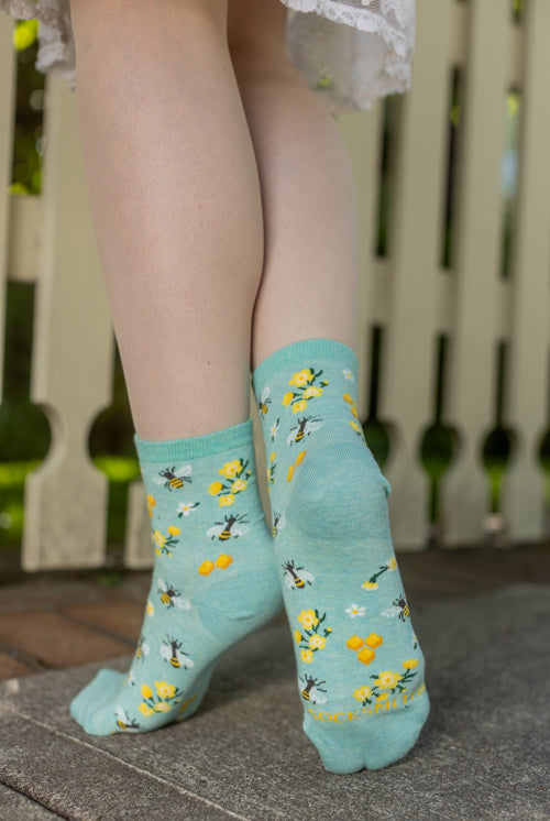 Honey Bee Floral Mini Crew