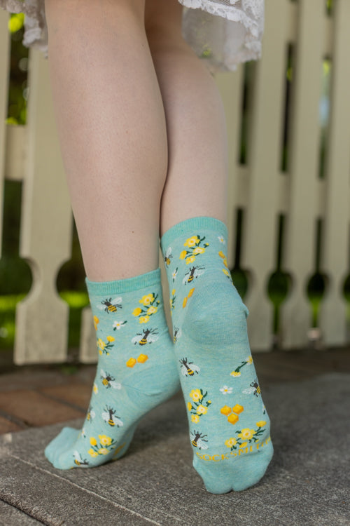Honey Bee Floral Mini Crew
