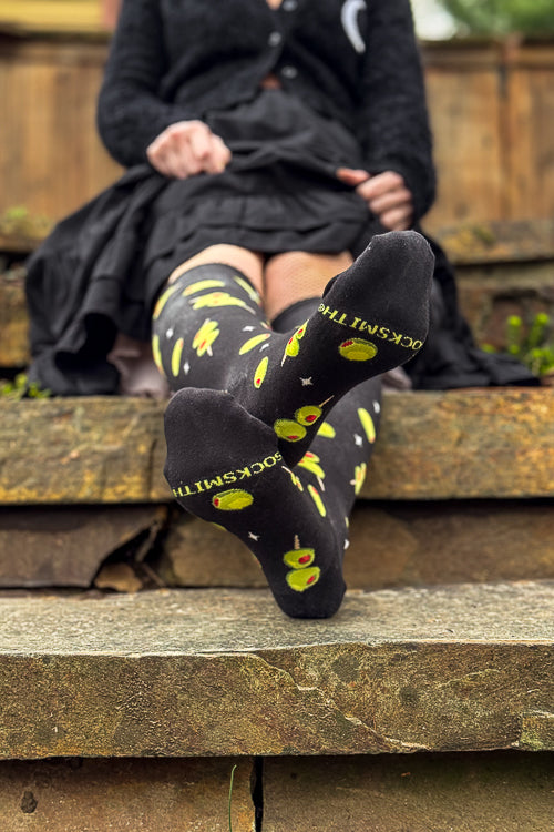 Cocktail Olives Knee High Socks