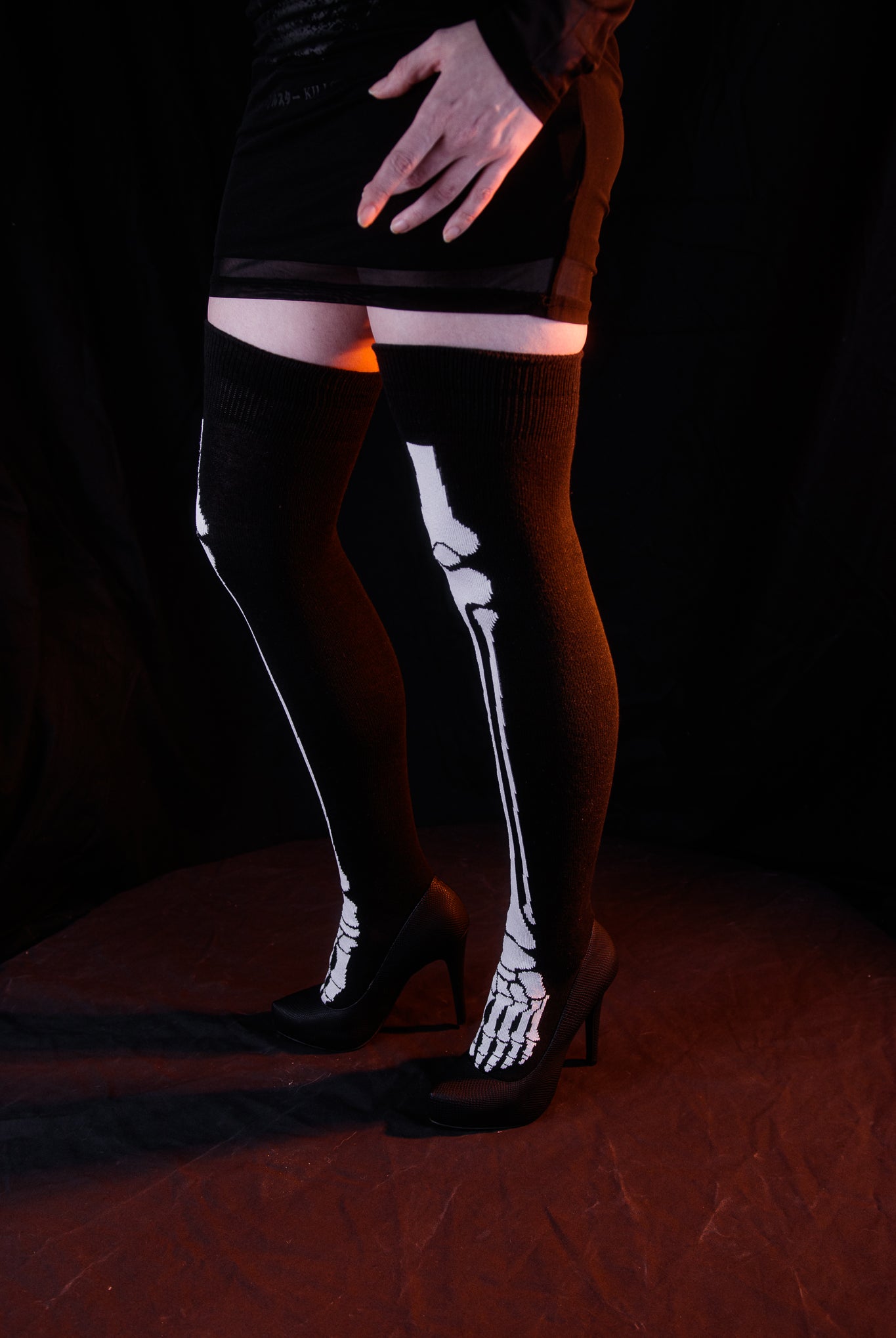 Skeleton Thigh High