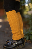 Cable Leg Warmers - Mustard