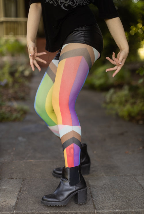 Progress Flag Printed Tights