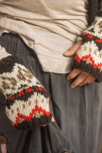 Geometric Wool Arm Warmers