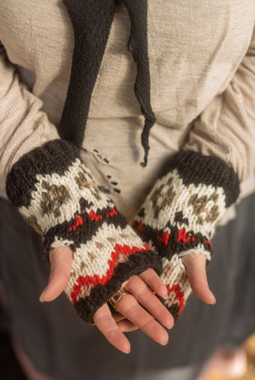 Geometric Wool Arm Warmers