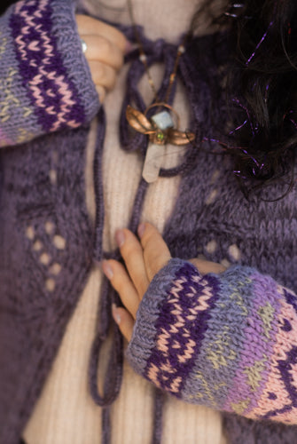 Geometric Wool Arm Warmers