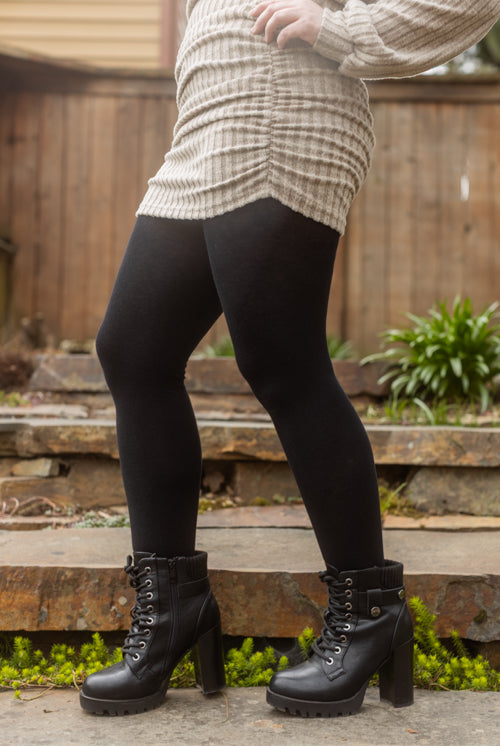 Wilma Cotton Tights - Black
