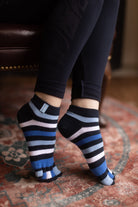 Striped Anklet Toe Socks