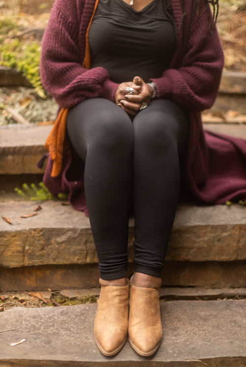 Plus Size High Waisted Fleece Lined Leggings