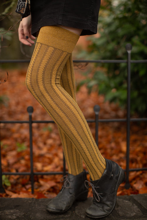 Cable Thigh High - Ochre