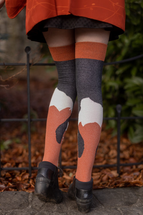 Foxy Thigh High Socks - Spice
