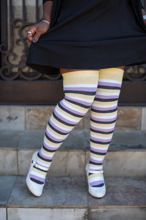 Longer Pride Stripes Extraordinary Tube Socks - Nonbinary