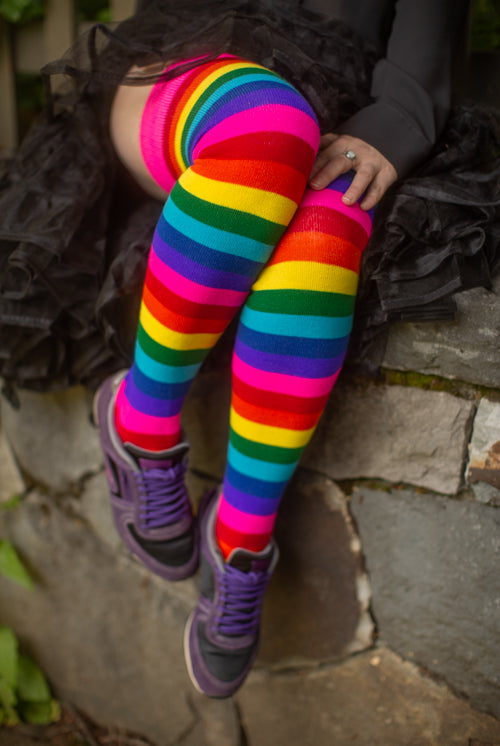 Original Pride Thigh High Socks - Gilbert Baker's Rainbow