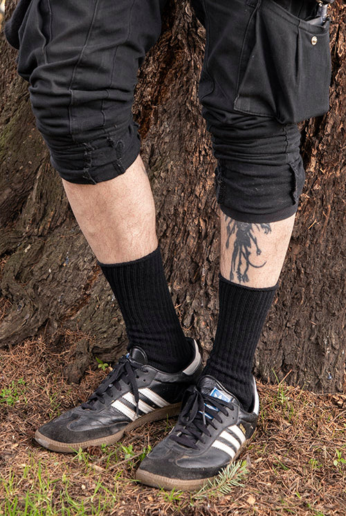 Classic Ribbed Bootsocks - black