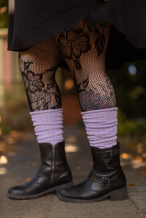Cotton Slouch Socks - lilac