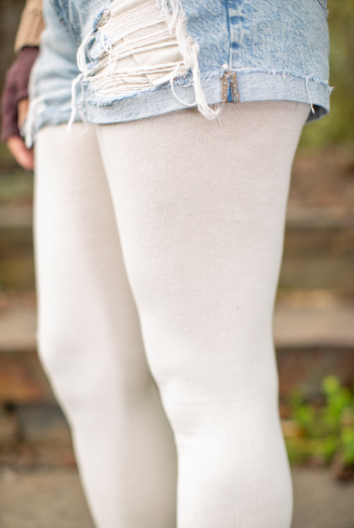 Signature Cotton Leggings - Ivory
