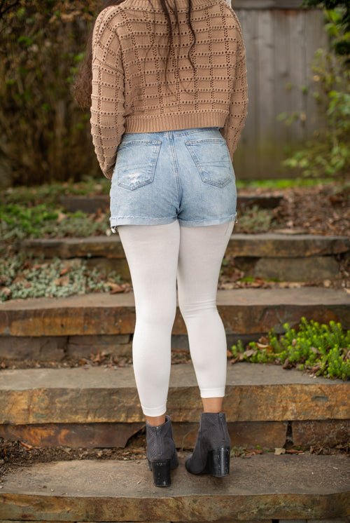 Signature Cotton Leggings - Ivory
