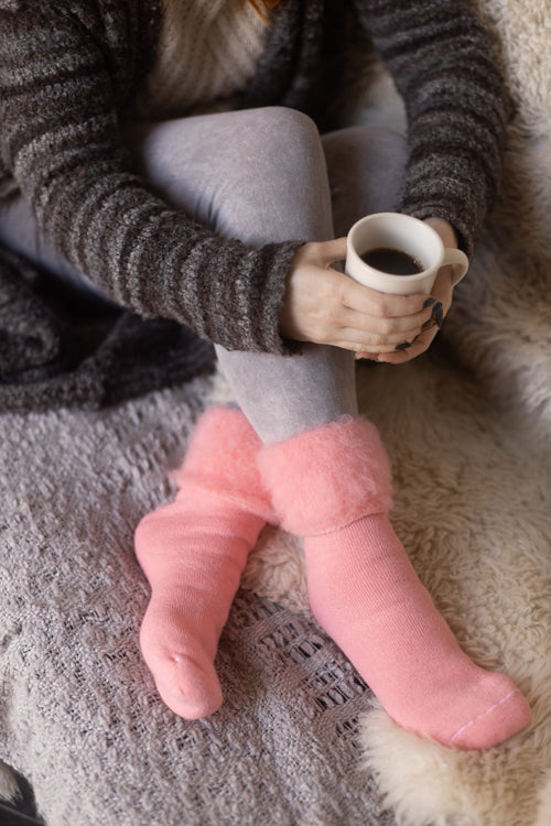 New Zealand Bed Socks - Pink