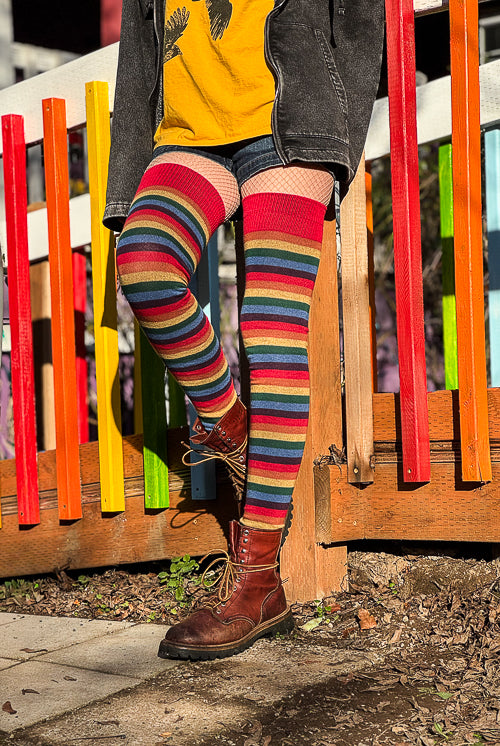 Longer Over the Rainbow Extraordinary Thigh High Socks