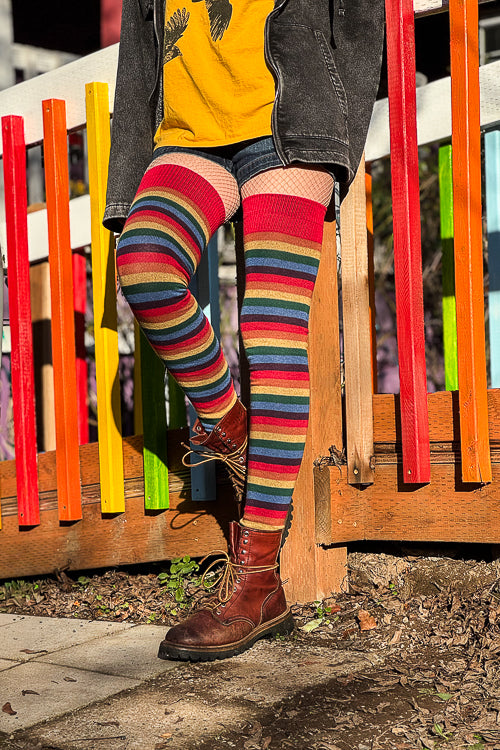 Longer Over the Rainbow Extraordinary Thigh High Socks