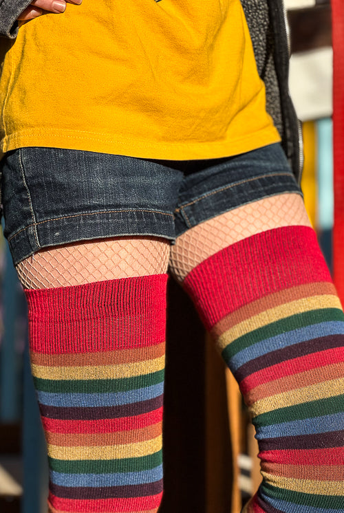 Longer Over the Rainbow Extraordinary Thigh High Socks