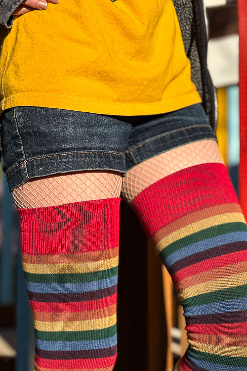 Longer Over the Rainbow Extraordinary Thigh High Socks