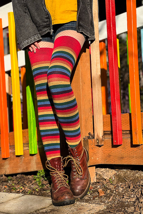 Longer Over the Rainbow Extraordinary Thigh High Socks