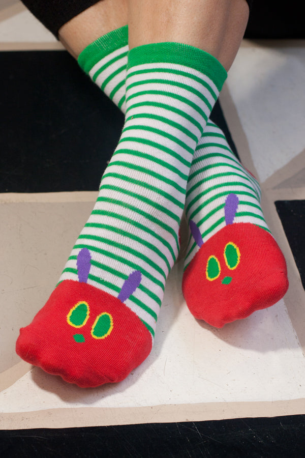 The Very Hungry Caterpillar Crew - White & Green with Red - Small