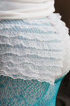 Micromesh Lace Ruffle Tanga Short - White