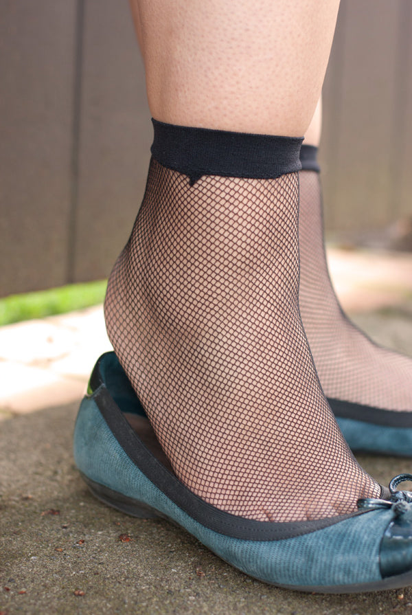 Fishnet Anklet - Black