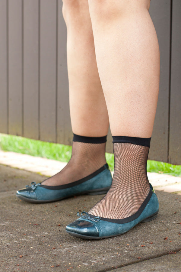 Fishnet Anklet - Black