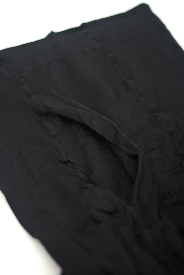 Opaque Tights with Fly - Black - Medium