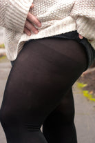 Plus Size Semi-Opaque Tights - Black