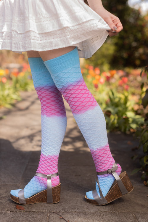 Mermaid Dip Dyed Extraordinary Thigh High - Trans