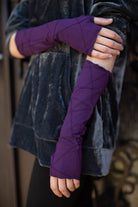 Textured Arm Warmers - Plum