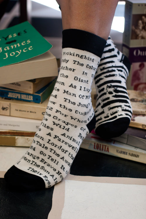 Banned Books Crew - Black & White - Large