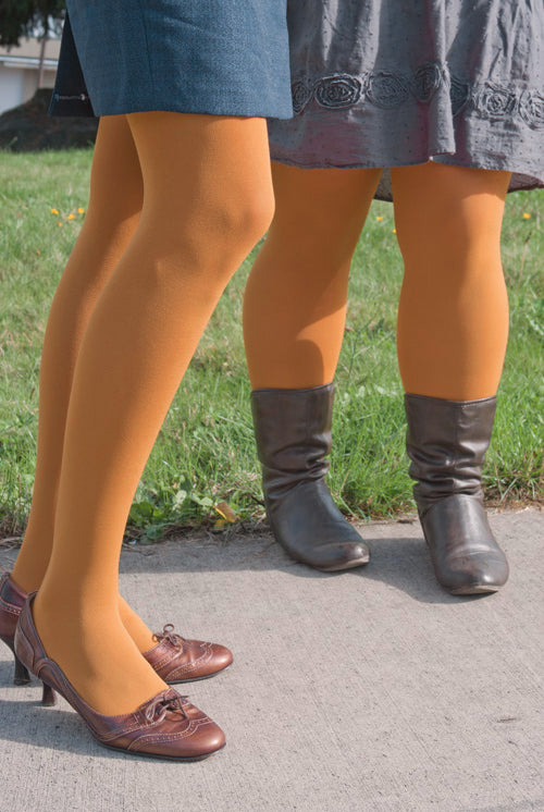 Plus Size Color Tights - Mustard - Large/Extra Large