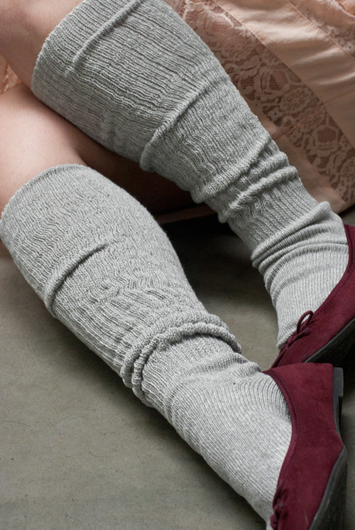 Cotton Slouch Socks - grey