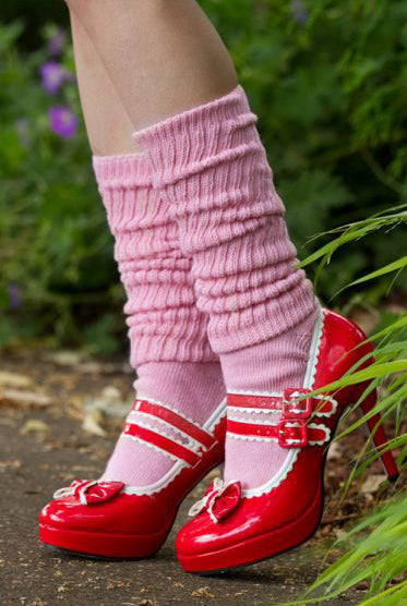 Cotton Slouch Socks - pink