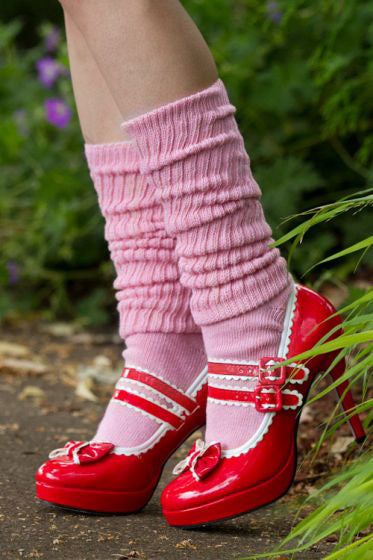 Cotton Slouch Socks - pink