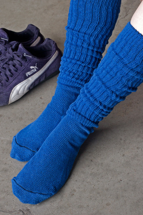 Cotton Slouch Socks - Royal