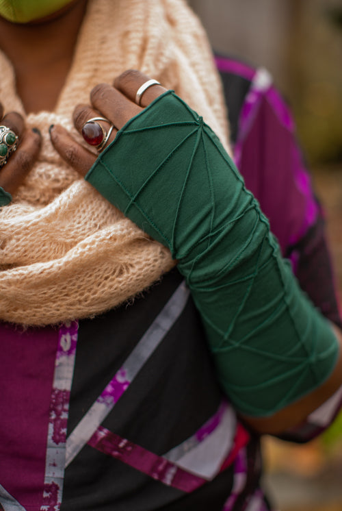 Textured Arm Warmers - Jasper