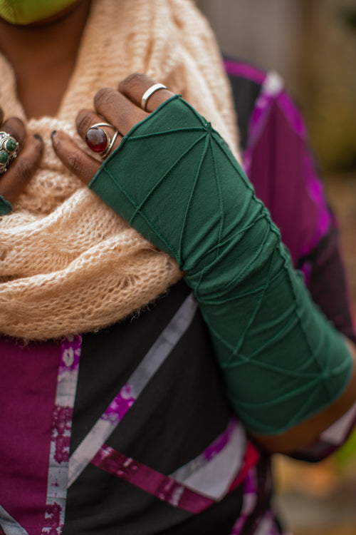 Textured Arm Warmers - Jasper