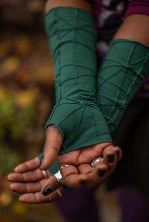 Textured Arm Warmers - Jasper