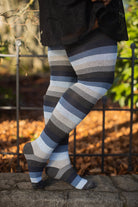 Extraordinarily Longer Elemental Stripe Socks - Glacier