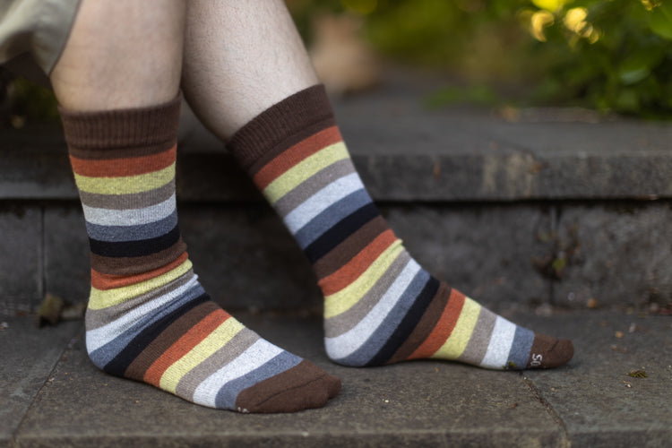 Bear Pride Stripes Crew Tube Socks - $1 donation to PDX ASC