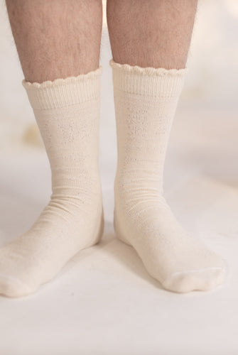 XL Foot - Knockout Bouquet Bamboo Crew - Ivory