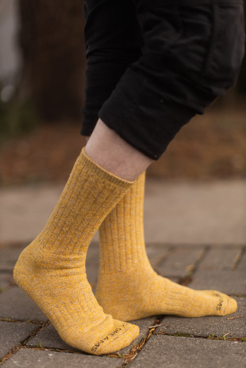 The Alaskan - Merino Hiking Socks - Gold - Med/Lg