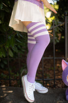 Magical Kawaii Thigh High - Lilac with White