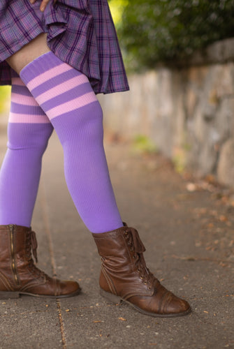 Magical Kawaii Thigh High - Lilac with Cherry Blossom