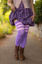 Magical Kawaii Thigh High - Lilac with Cherry Blossom